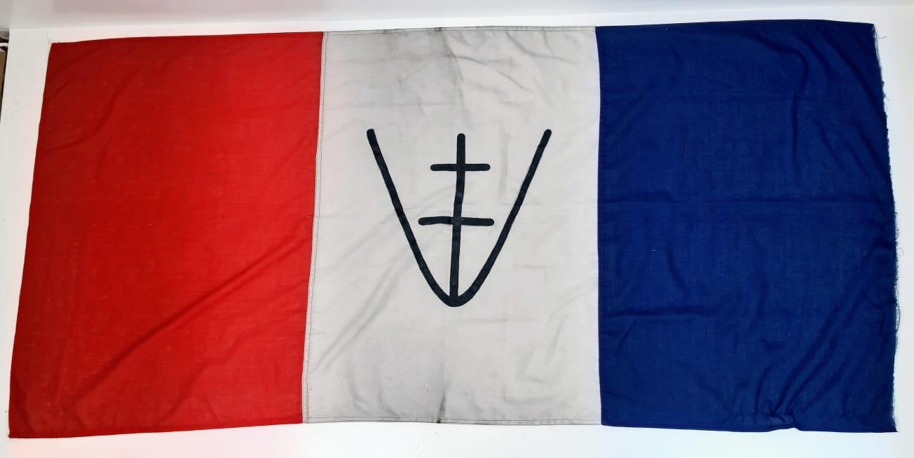 WW2 Free French Resistance Flag Flown on Liberation. - Image 2 of 3