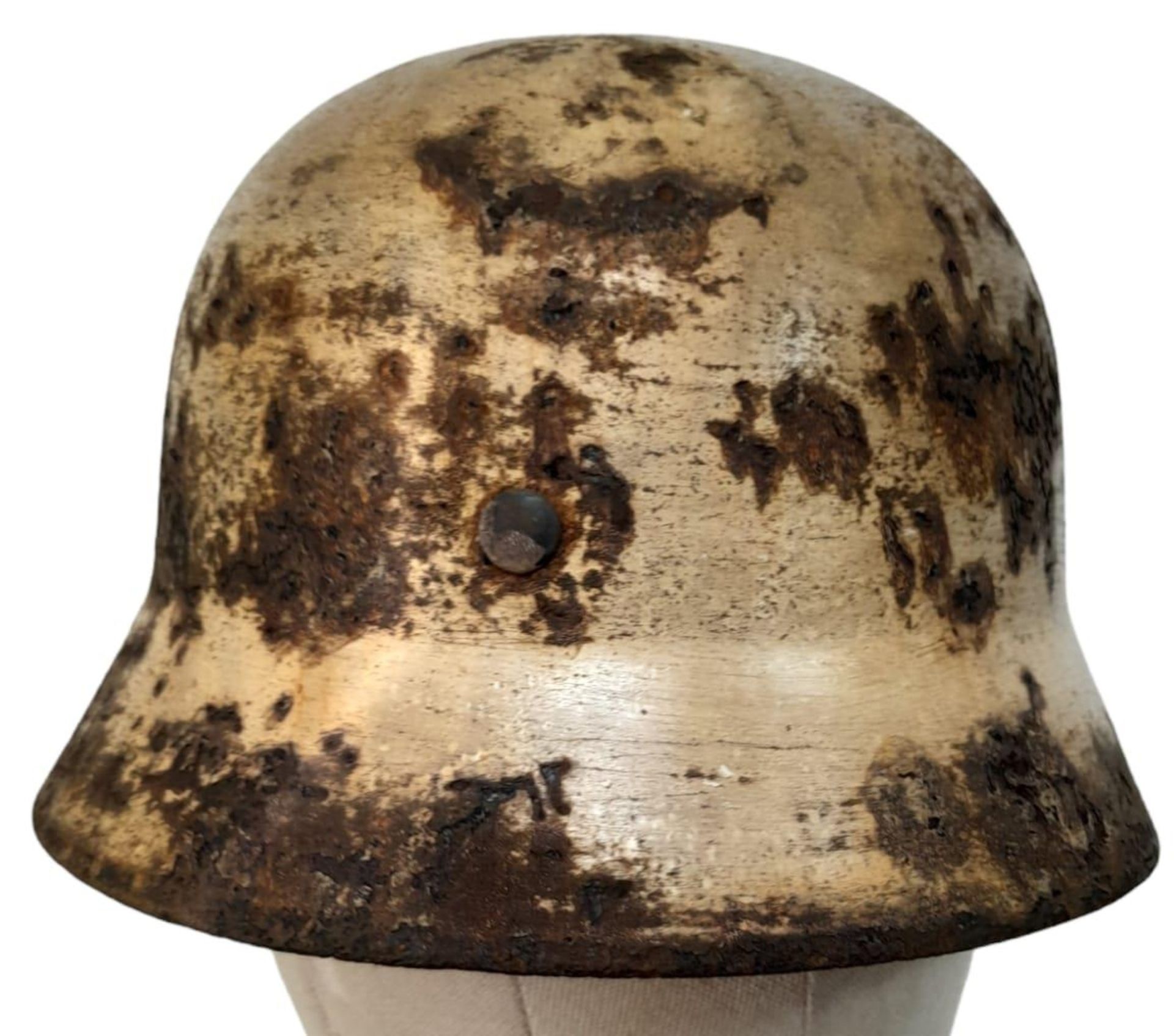 WW2 German M35 Helmet in Winter Camouflage. - Bild 4 aus 6