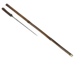 Bamboo Antique Sword Stick. Standing 88cm tall, this stylish sword stick features an intriguing
