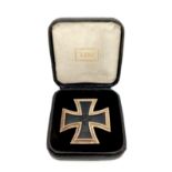 Cased 3rd Reich Iron Cross First Class. 3 Part Construction with Iron Core.