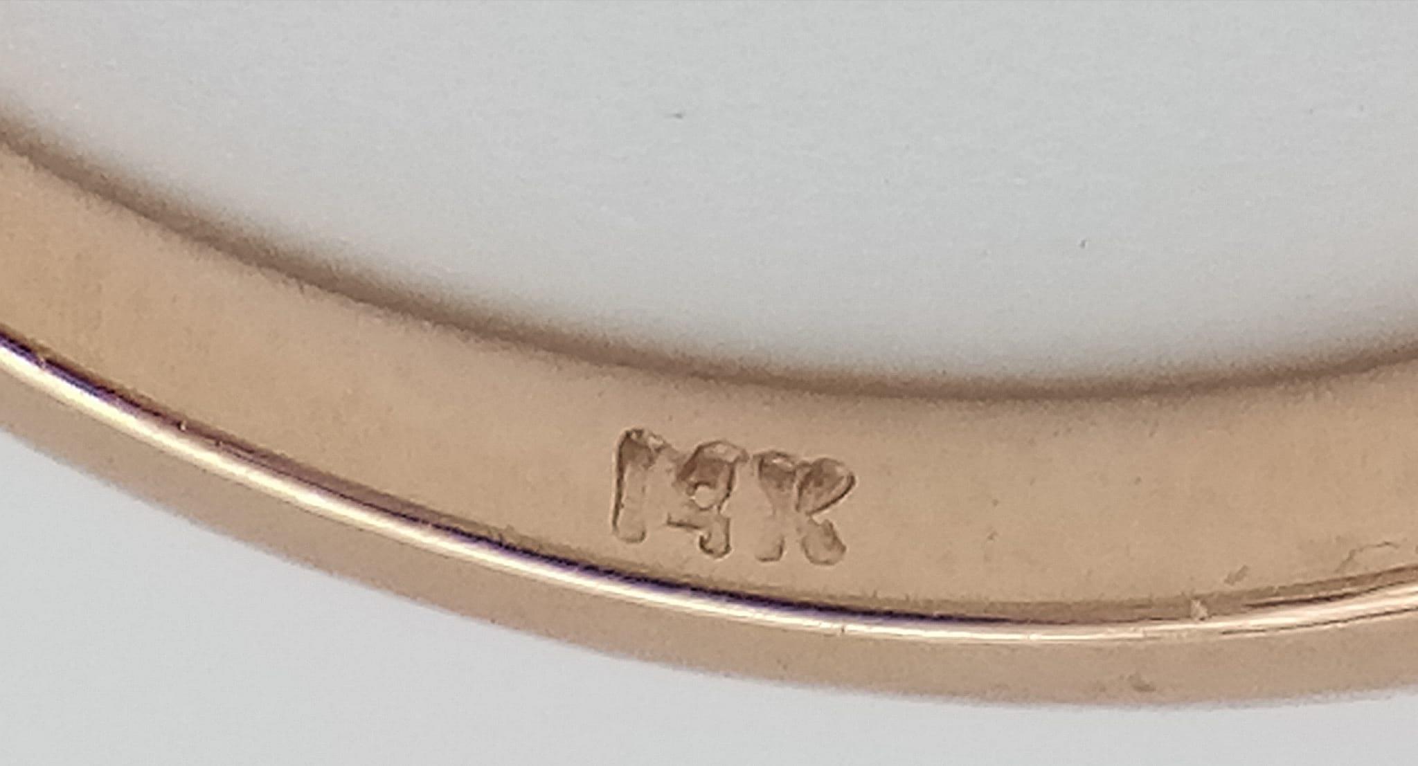 14K ROSE GOLD DIAMOND BAND RING 0.12CTW SIZE N WEIGHT: 2.1G - Image 4 of 4
