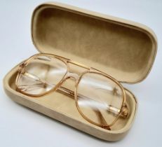 Chloe 'Patty' Eyeglasses. Large navigator shape/style and nude colour, Patty brings a 70s-inspired
