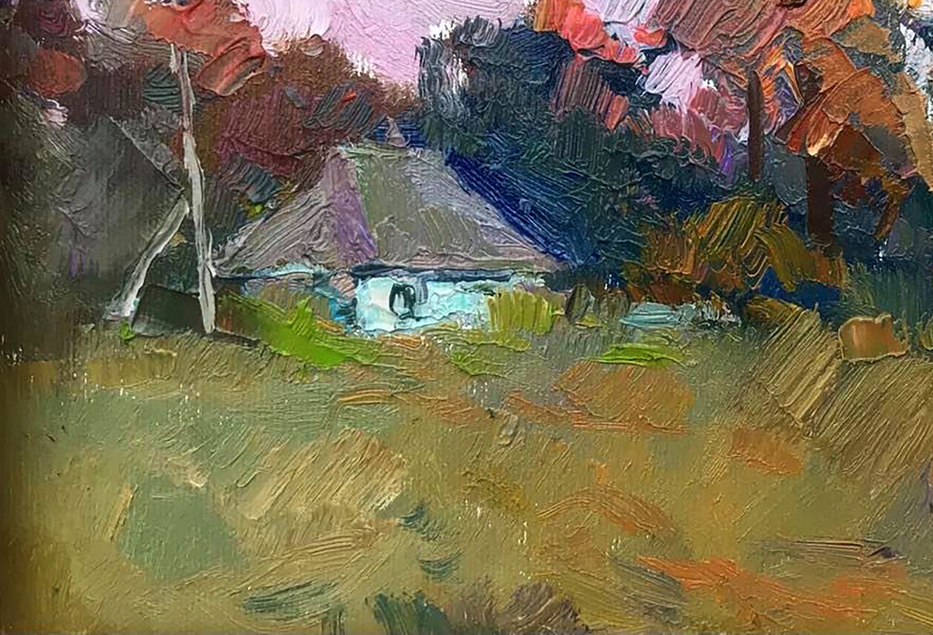 An Oil painting titled Lonely House In The Woods by Ukrainian artist Kalenyuk Oksana. This - Image 6 of 8