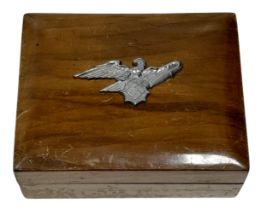 WW2 German Wooden Box with R.LB Badge (Air Raid Warden)