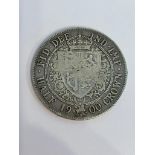 Queen Victoria young head SILVER HALF CROWN 1881 in fine condition. Scratch to the head prevents