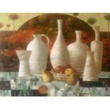 An Oil Painting Titled Still Life By Ukrainian Artist Anatoly Borisovich Tarabanov. Looking at