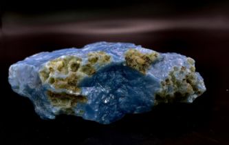 A very desirable for the serious collector, rough, large (834.5 carats), blue, opal specimen from