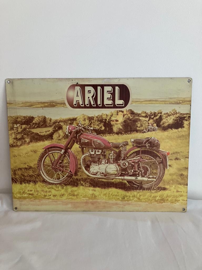 Vintage Metal SIGN for ARIEL MOTORCYCLES. 40 cm x 30 cm. (16” x 12”). - Image 3 of 3