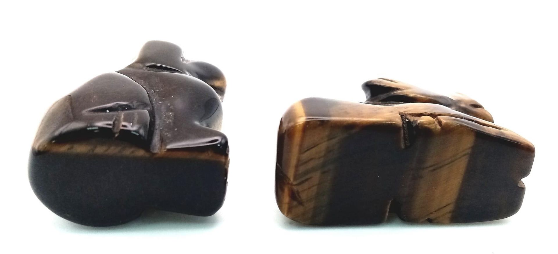 2 DOG FIGURES MADE IN ""TIGERS EYE"" 61gms 4cms - Image 5 of 5