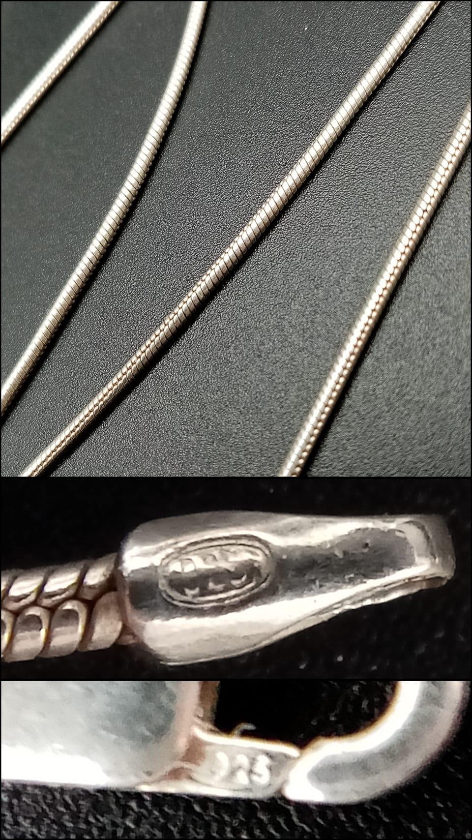 Four Sterling Silver Necklaces. Different lengths and styles, 23.2g total weight. - Image 5 of 6