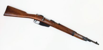 A Deactivated WW2 1940 Italian Carcono 6.5 Calibre Bolt Action Infantry Rifle. The same model used