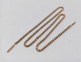 An unusual 9 K yellow gold chain necklace, length: 46 cm, weight: 6.7 g.