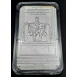 A Limited Edition (700 of 1915) Mint Uncirculated Condition Lincoln Memorial Fine Silver 1 ounce