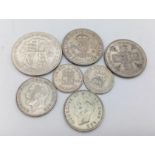 A Collection of Pre 1947 and Pre 1920 British Silver Coins. 377g total weight