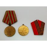 Two Vintage Russian Medals. Comprising of a Homeland Medal and a 1941-45 '50 Year' Commemorative