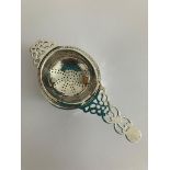 Vintage Art Deco SILVER TEA STRAINER and SOLID SILVER BOWL Having hallmark for S. Blackensee and