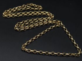 A Vintage 9K Yellow Gold Oval Link Necklace. 60cm length. 13.8g weight.