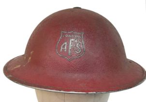 WW2 British Home Front. Blitz period London Auxiliary Fire Service Helmet. Dated 1940.