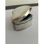 Vintage SILVER TRINKET BOX in Heart form. Quality heavy gauge Silver with plush lining. Could use