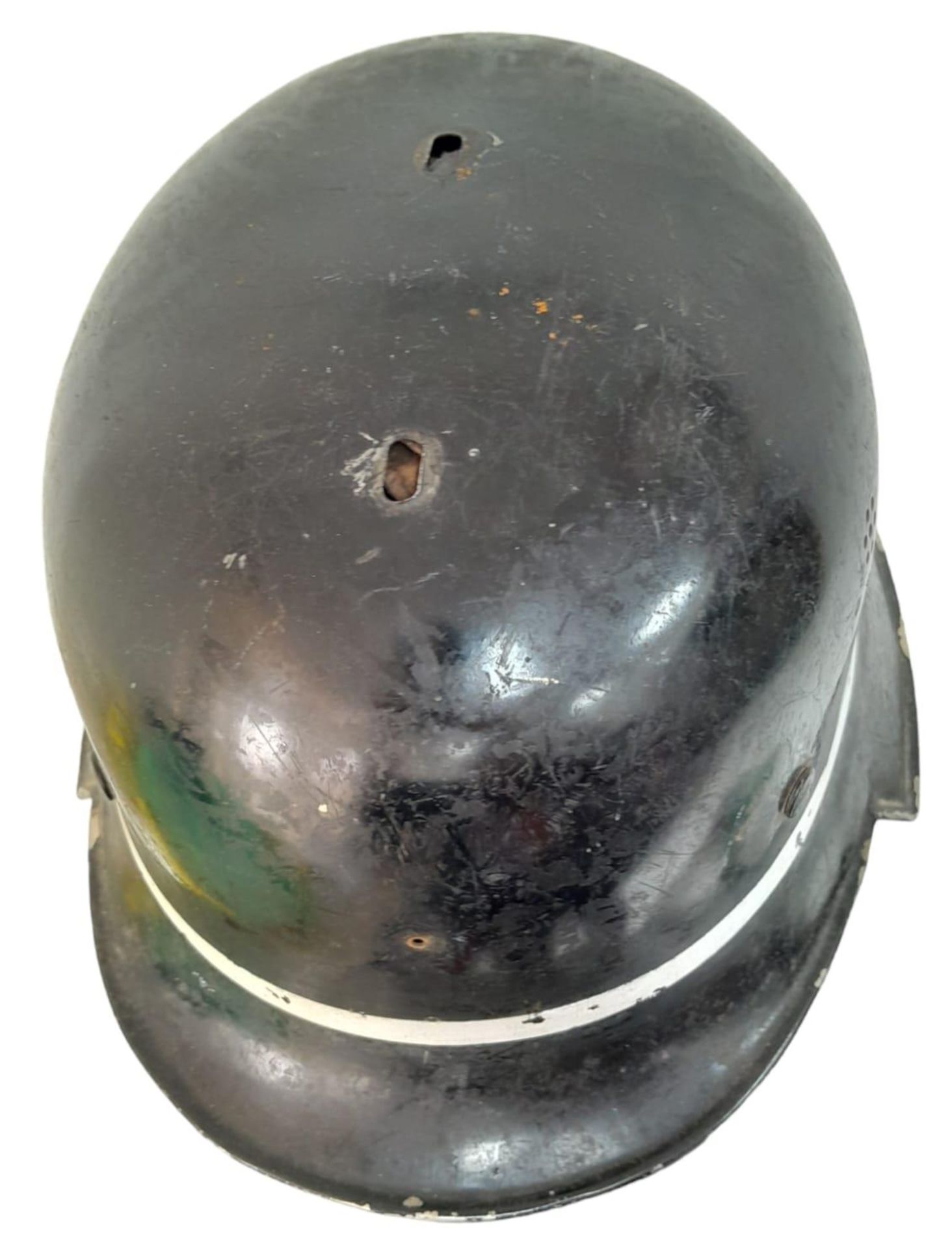 WW2 German Luftwaffe Crash Tender Crew Helmet. - Bild 3 aus 6