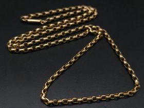 A Vintage 9K Gold Belcher Link Necklace. 47cm length. 4.96g weight.