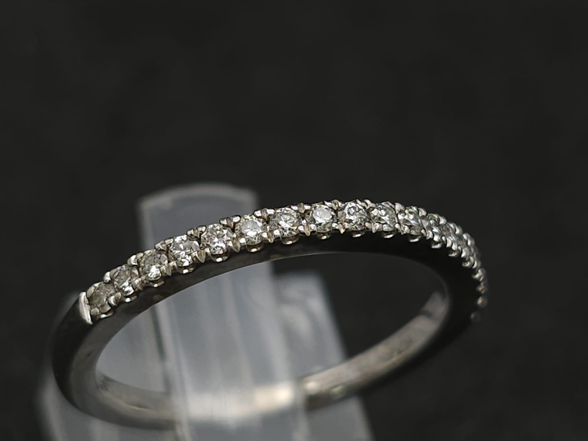 18K WHITE GOLD 0.23CT DIAMOND BAND RING ""YOU KNOW THE NAME"" VERA WANG FROM THE LOVE COLLECTION. - Image 3 of 8