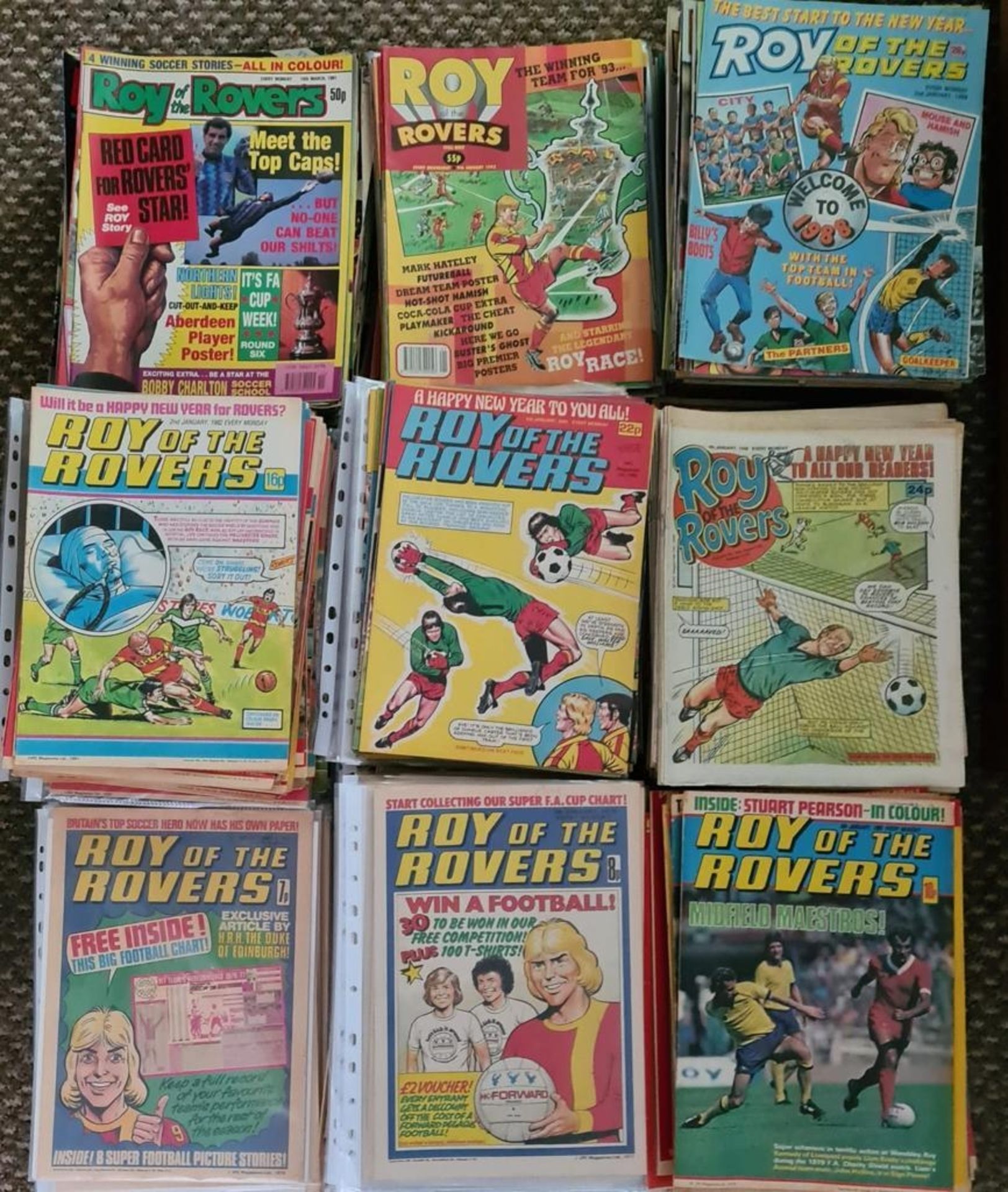 A Supreme Roy of the Rovers Comic Book Collection! Every edition from 1976 - 1995. There are 860