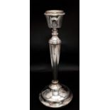 A Vintage Sterling Silver Candlestick. Weighted base. Sheffield hallmarks. A.T. Cannon ltd makers