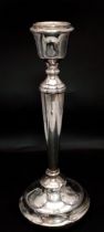 A Vintage Sterling Silver Candlestick. Weighted base. Sheffield hallmarks. A.T. Cannon ltd makers