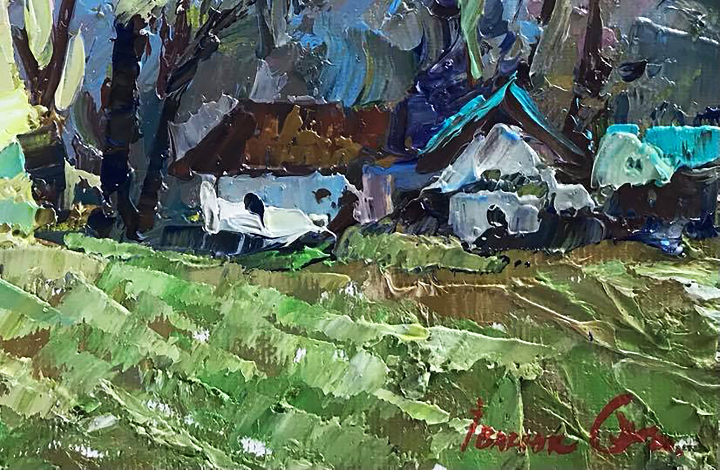A beautiful Oil painting titled Near the village by Ukrainian artist Kalenyuk Alex. The picture - Image 5 of 8