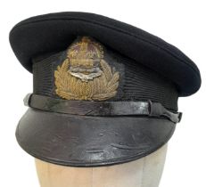 WW1 Royal Naval Air Service Officers Peaked Cap.