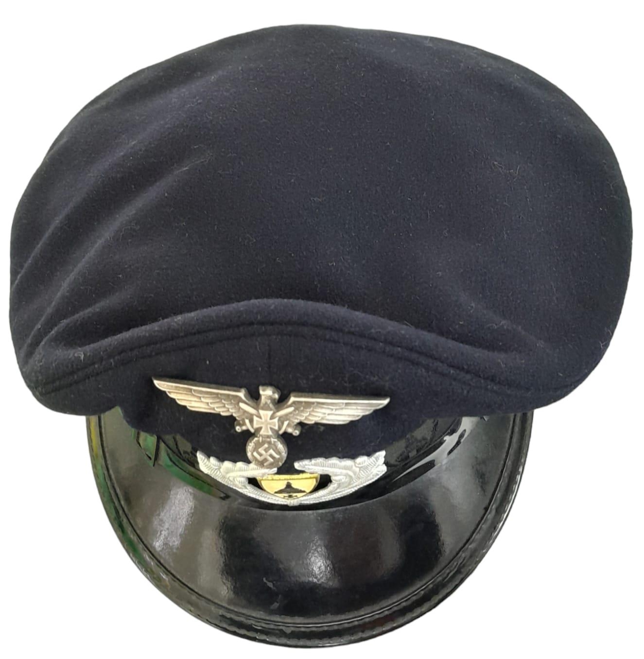 Post War German Veterans Cap with an original WW2 German Veterans Eagle Cap Badge. - Image 3 of 6