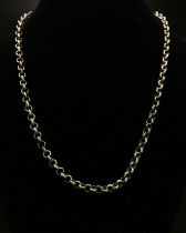 Vintage Sterling Silver Circle Link Necklace. 44cm length, 22.3g total weight.