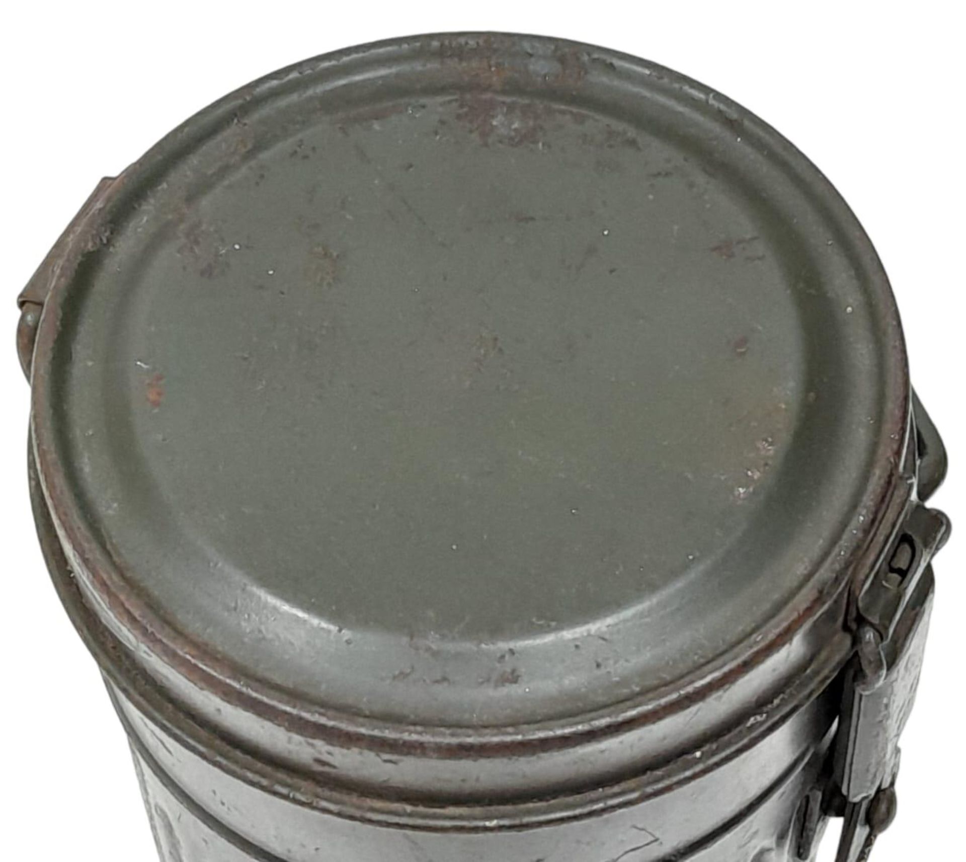 WW2 German Gas Mask Canister named to an SS Panzer Grenadier. - Bild 4 aus 5