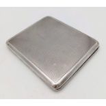 Stunning 1930 LONDON Sterling Silver Cigarette Case by S J Rose & Son of Tottenham Court Road,
