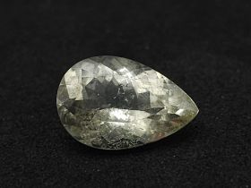 A 3.03ct Heliodor Pear Faceted Gemstone. Comes with an AIG certificate.