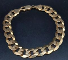 A solid, 9 K yellow gold chain bracelet, length: 20 cm, weight: 20 g