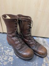 A Pair of USA M1948 Combat Boots. These were used in the Korean war. Size 8E. ML404