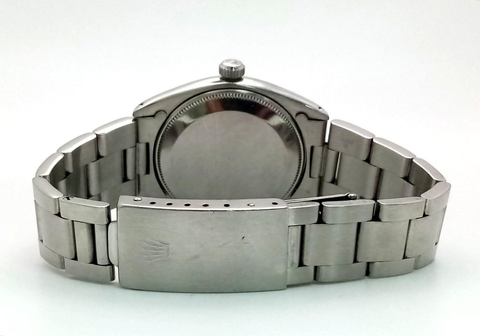 A Vintage Rolex Oyster Perpetual Gents Watch. Stainless steel bracelet and case - 34mm. Automatic - Image 6 of 9