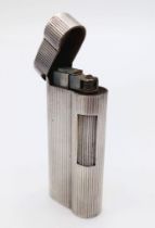 A VINTAGE SILVER PLATED DUNHILL LIGHTER. a/f. No International shipping available on this item.
