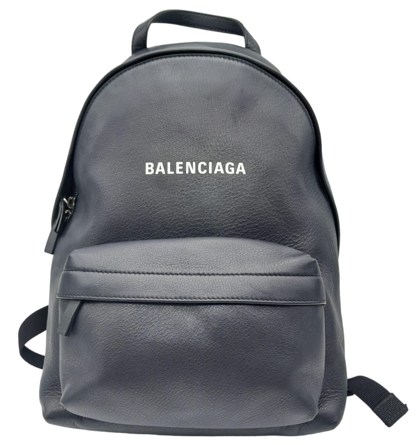 Balenciaga Backpack. Quality leather throughout, adjustable shoulder straps and a handy front zip