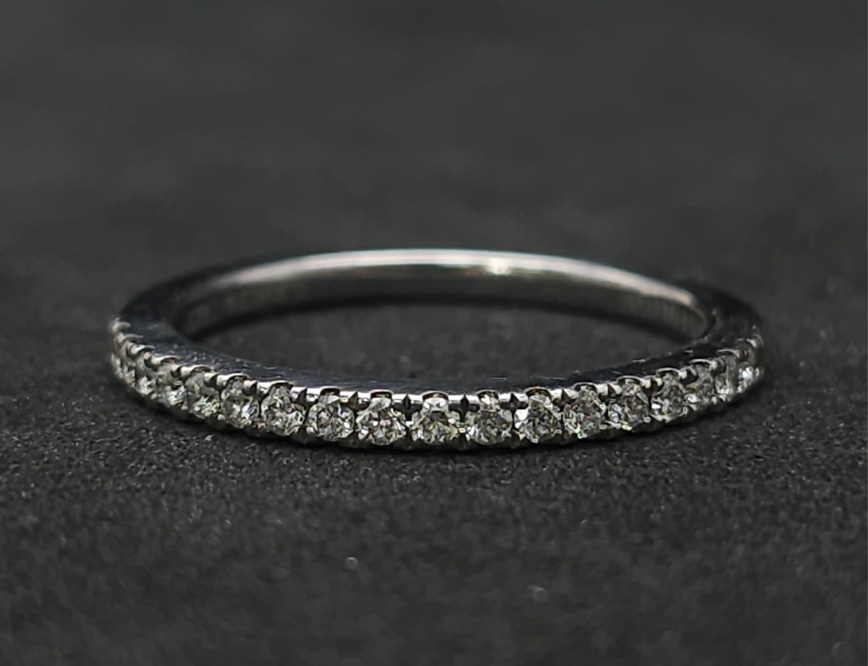 18K WHITE GOLD 0.23CT DIAMOND BAND RING ""YOU KNOW THE NAME"" VERA WANG FROM THE LOVE COLLECTION. - Image 4 of 8