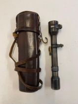 A WW2 German K98 AJACK 4 x 90 Rifle Scope and Case. The scope has the serial number 37867. The scope