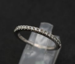 18K WHITE GOLD 0.23CT DIAMOND BAND RING ""YOU KNOW THE NAME"" VERA WANG FROM THE LOVE COLLECTION.