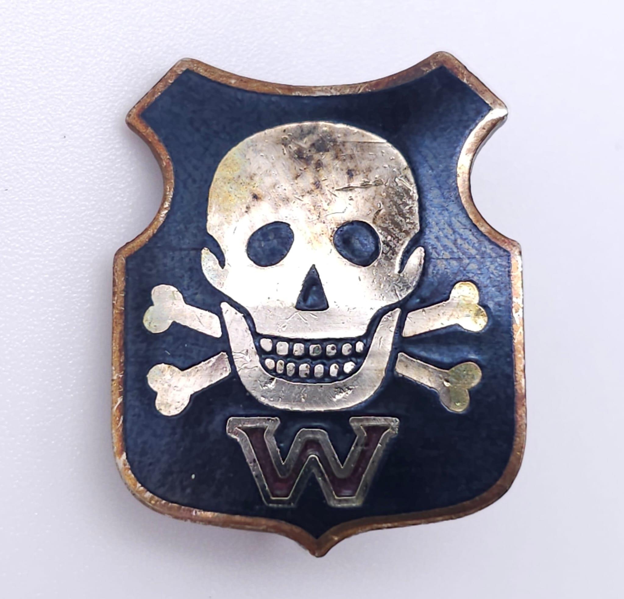 WW2 German Wehrolf “Werewolf” Enamel Badge. A Nazi unit trained to operate behind enemy lines as - Image 2 of 5