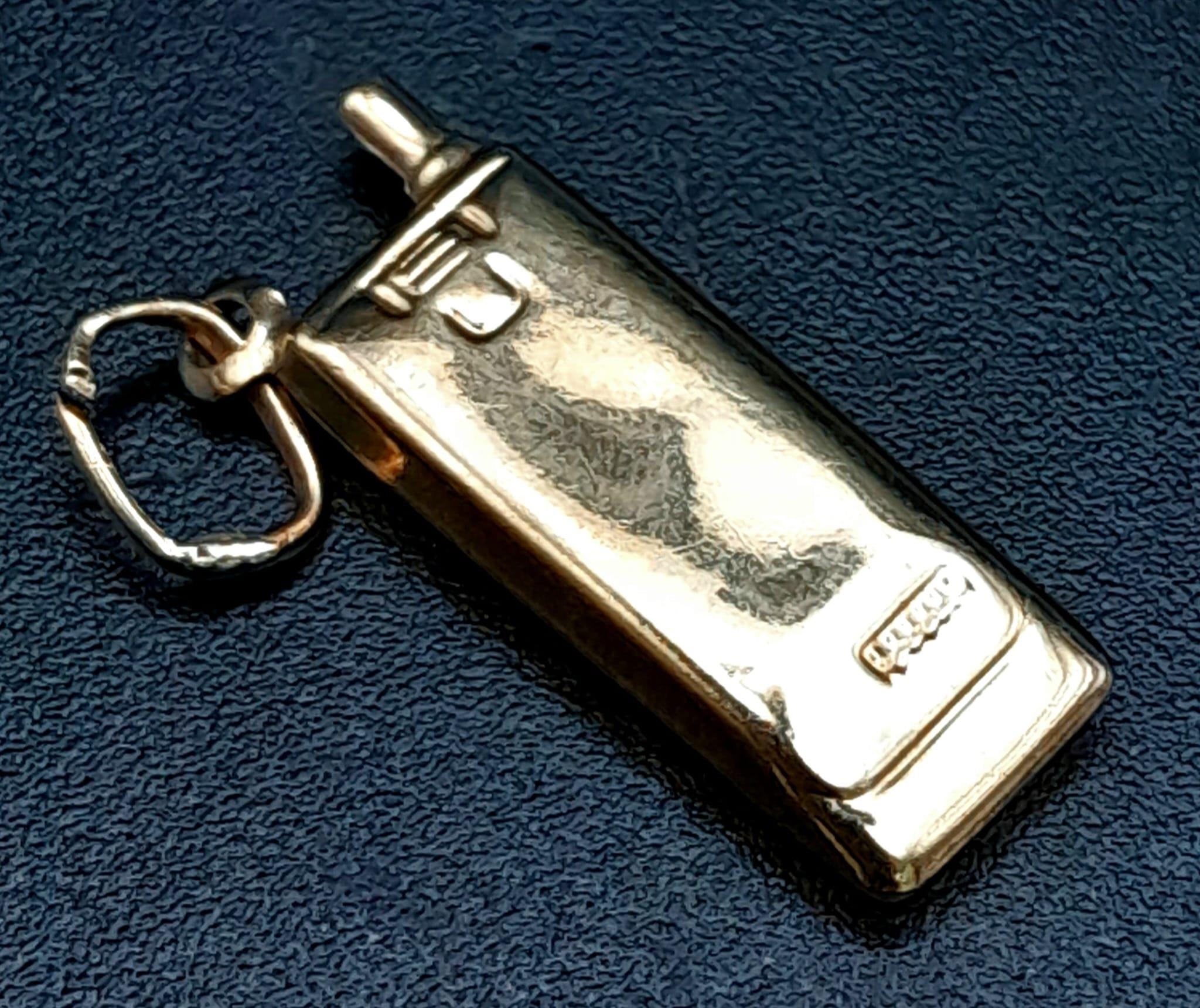 A 9K Yellow Gold Mobile Phone Charm. 0.8g total weight. - Image 2 of 3