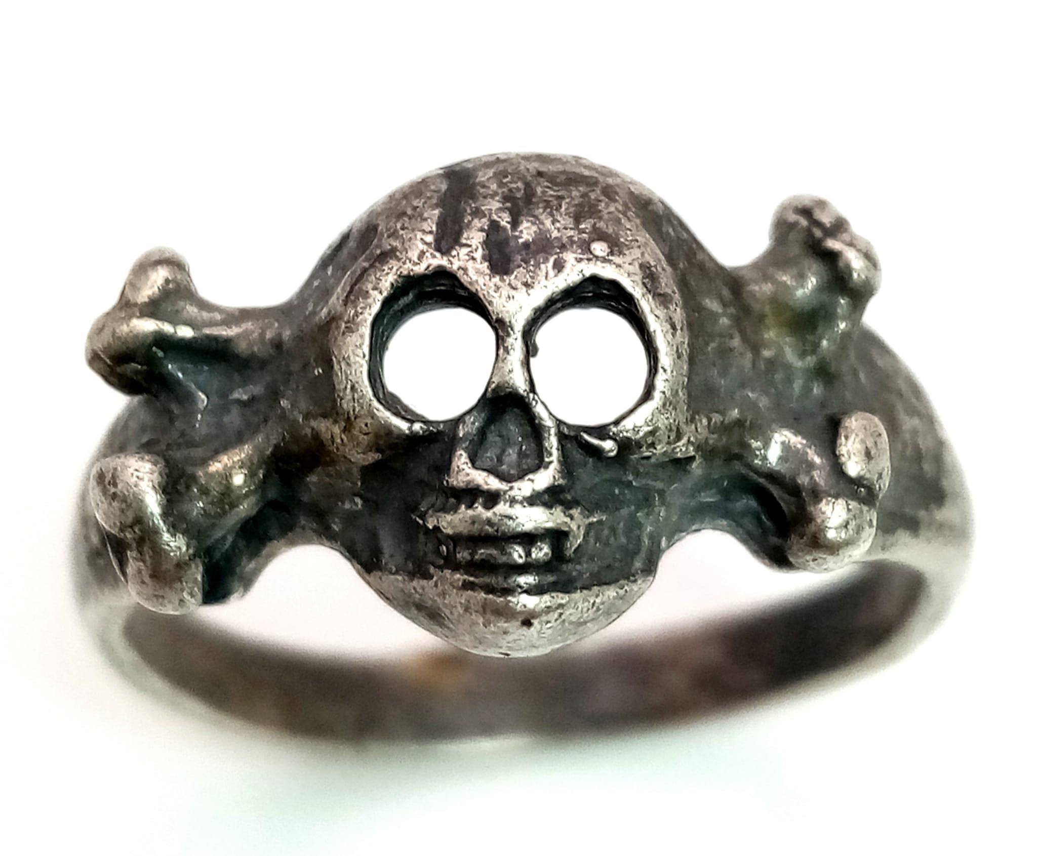 WW1 Imperial German/Austrian Strurm Truppen (Storm Troopers) Shock Troops Silver Ring.