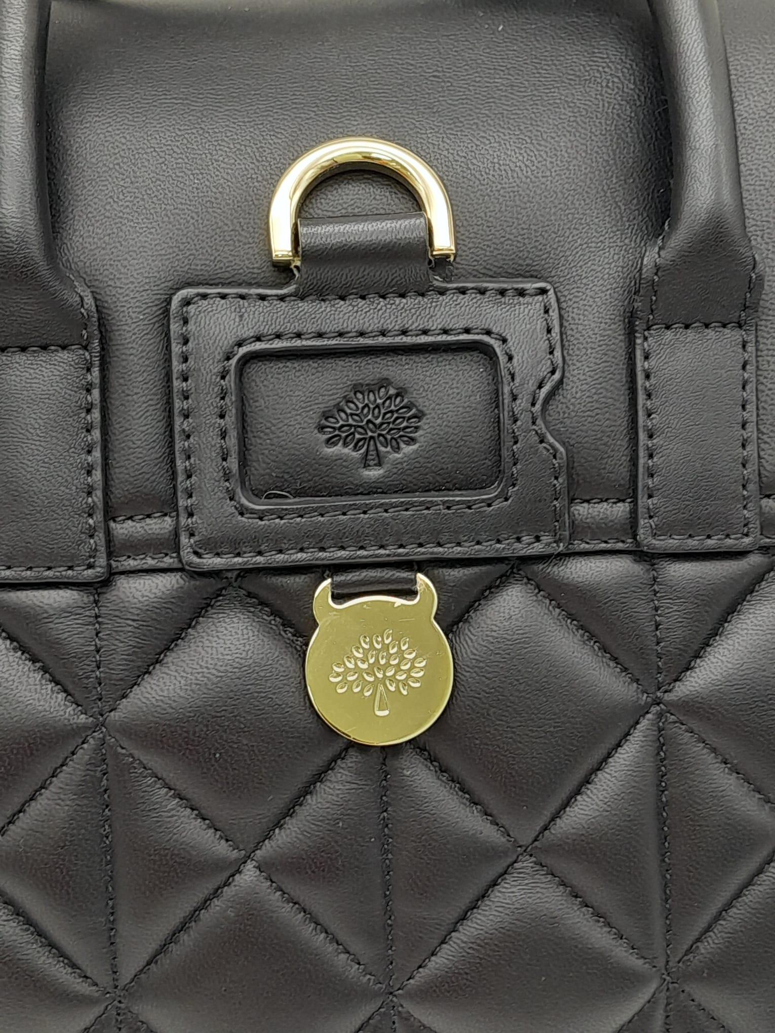 Mulberry Black Quilted Leather Cara Delevingne Convertible Bag. Versatile in design, it comes with - Image 11 of 11