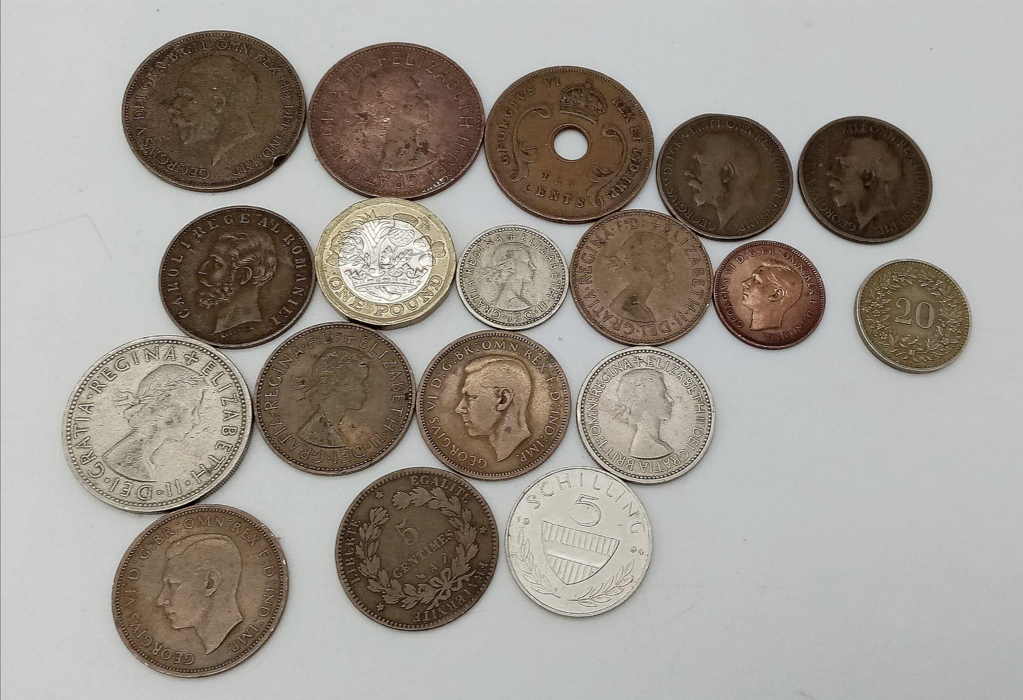 COLLECTION OF 17 COINS TO INCLUDE HALF PENNIES 1919, 1924, 1939, 1946, 1956 & 1965, PENNIES 1928 & - Image 2 of 2