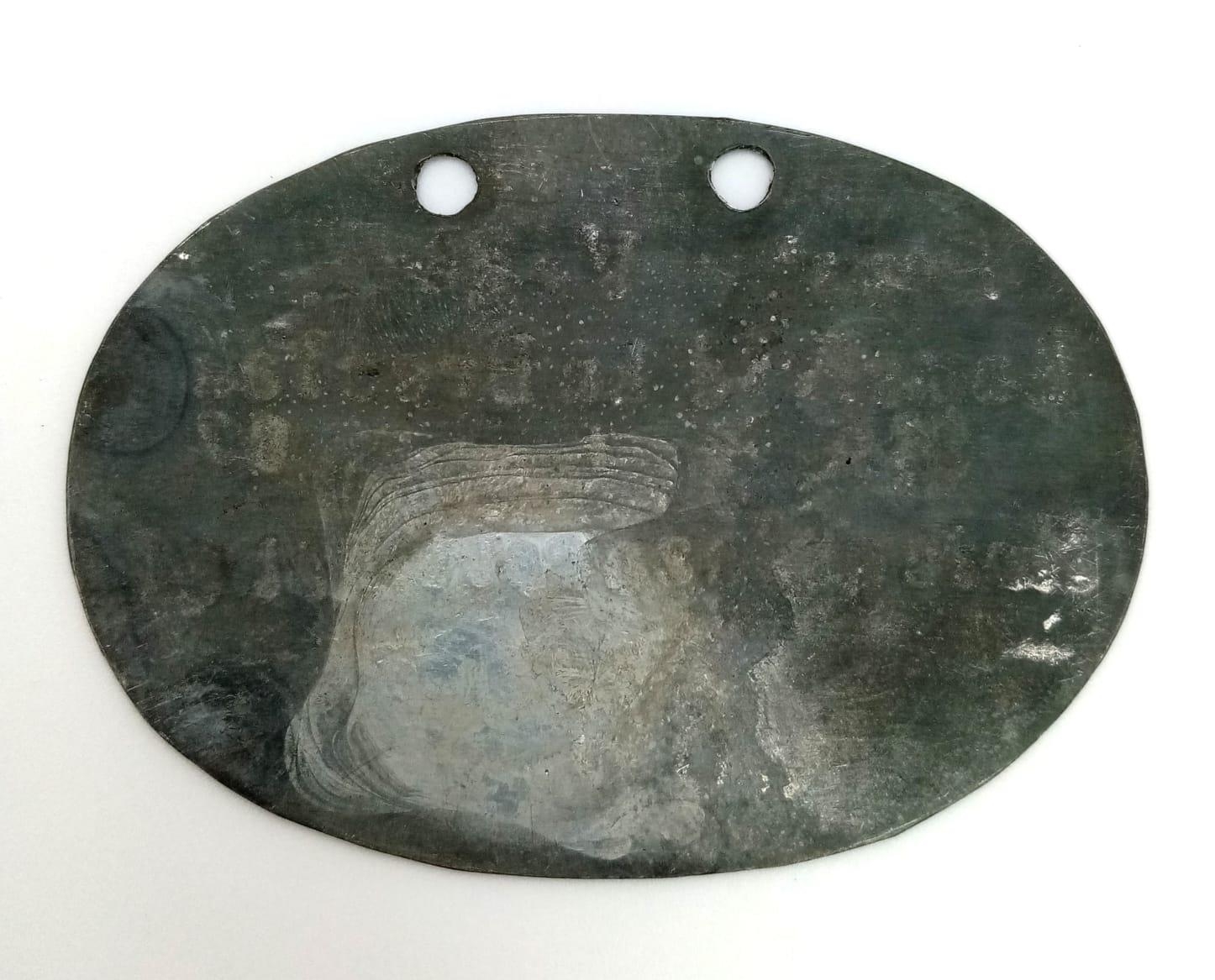 WW1 Imperial German Dog Tag for a Medic in a Field Hospital. - Image 2 of 2